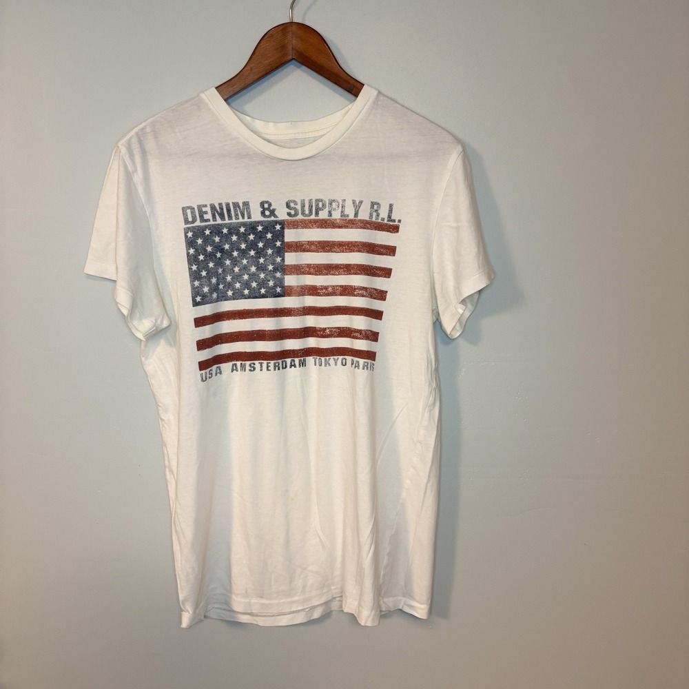 Denim & Supply Ralph Lauren USA Flag Patriotic T Shirt Size Small